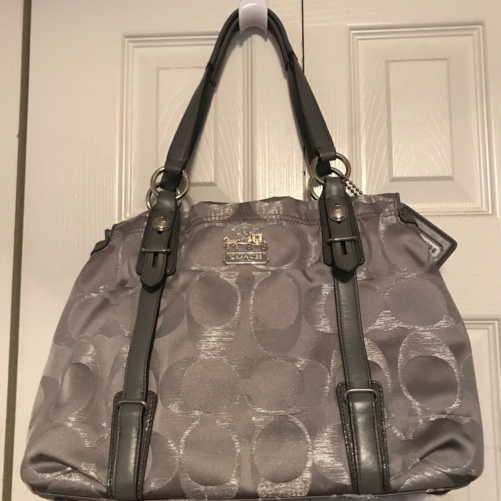 Coach Mia Signature Silver/grey Tote